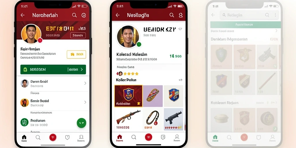 Screenshot pertama menunjukkan antarmuka game yang interaktif.