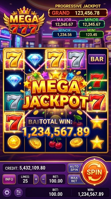 Galeri pratinjau visual mega777 build APK resmi terbaru